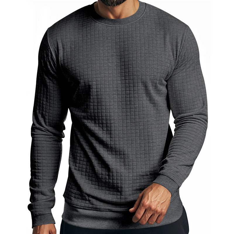 Muški pulover s slobodnim krojem, okrugli izrez, jacquard pletenina, 100% poliester