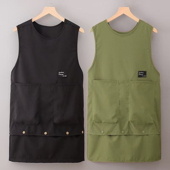 Bez rukávov pracovný zástera, vodeodolná, broskyňový velúr, moderný štýl