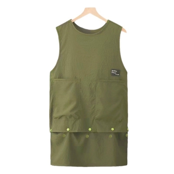 Bez rukávov pracovný zástera, vodeodolná, broskyňový velúr, moderný štýl