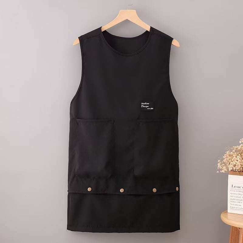 Bez rukávov pracovný zástera, vodeodolná, broskyňový velúr, moderný štýl