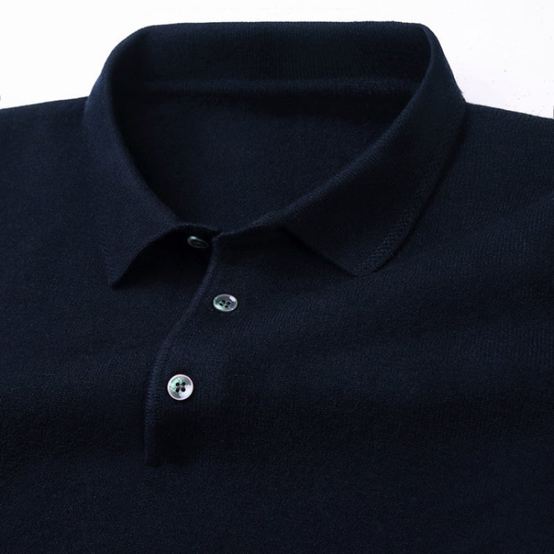 Sveter z kamelovej vlny, flis podšívka, golier turn-down, pletený pulóder, štíhly strih