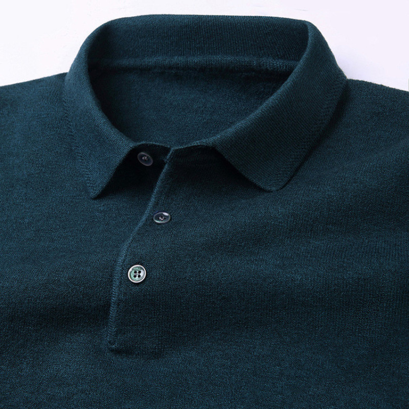 Sveter z kamelovej vlny, flis podšívka, golier turn-down, pletený pulóder, štíhly strih