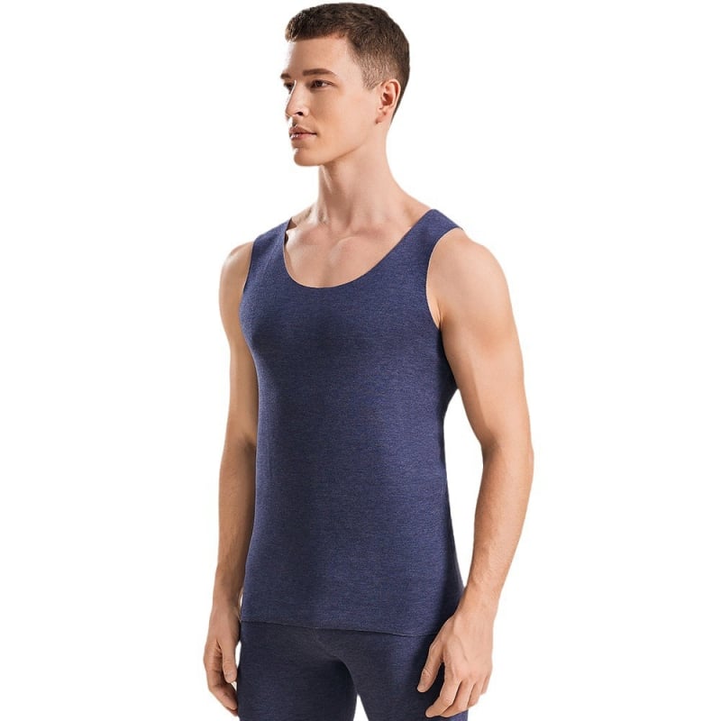 Teplá vesta z vlna-hodváb, bezšvová, dvojvrstvová, okrúhly výstrih, hrubá 201-250 g/m²