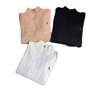 Sveter pletený v kórejskom štýle, 86–90% vlna, voľný strih, dlhé rukávy, golier s ohrnutím