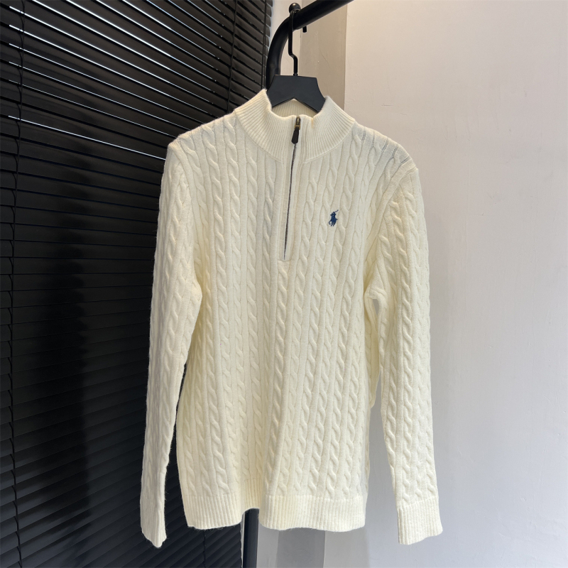 Sveter pletený v kórejskom štýle, 86–90% vlna, voľný strih, dlhé rukávy, golier s ohrnutím