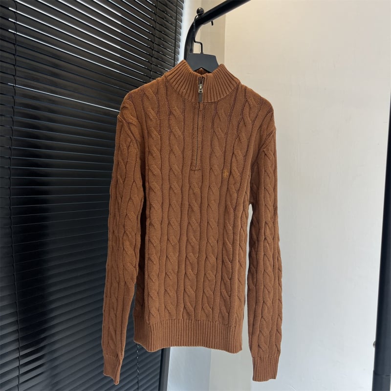 Sveter pletený v kórejskom štýle, 86–90% vlna, voľný strih, dlhé rukávy, golier s ohrnutím