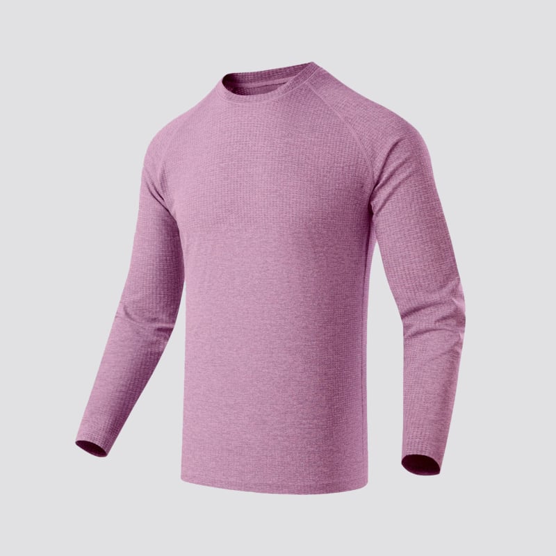 Раглан спортна тениска с дълъг ръкав – слабо прилепнала кройка, дишаща и бързосъхнеща, найлон/полиестер смес