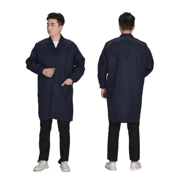 Darbinis paltas su logotipo spausdinimu pramonės cehui — medvilnės mišinio audinys, pamušalas medvilnė, keturių sezonų naudojimui, vyriškas