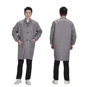 Darbinis paltas su logotipo spausdinimu pramonės cehui — medvilnės mišinio audinys, pamušalas medvilnė, keturių sezonų naudojimui, vyriškas