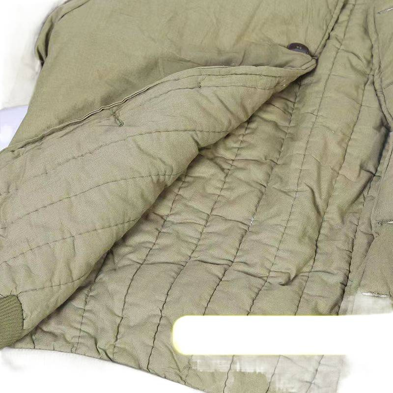 Medvilninė pūkuota žiemos striukė — senovinio stiliaus, 95% medvilnė, vyriška apranga, 2025 m. pavasaris