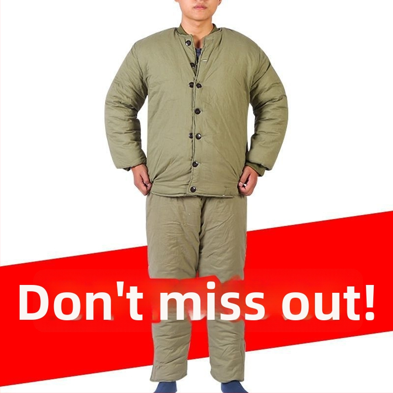 Medvilninė pūkuota žiemos striukė — senovinio stiliaus, 95% medvilnė, vyriška apranga, 2025 m. pavasaris