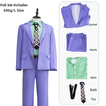 Cosplay kostým JoJo's Bizarre Adventure pre Jolyne Cujoh, japonský štýl, polyester, Black Feather, jar 2025