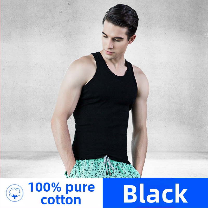 Pánske bezrukvávové tričko z bavlny 100%, okrúhly výstrih, ľahká látka 121–140 g/m², leto 2025