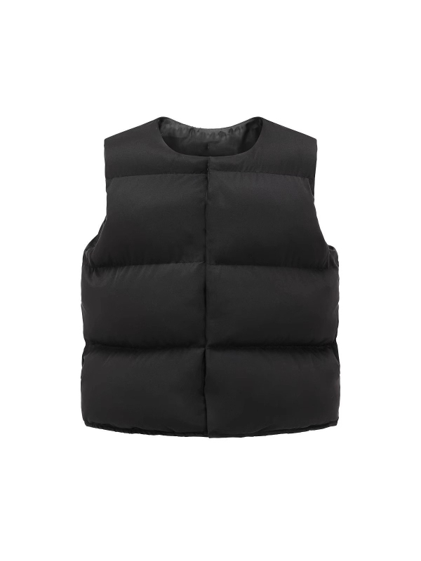 Pánska hrubšia bavlnená vypchávacia vesta, voľný strih, polyesterová tkanina, bavlnené výplň