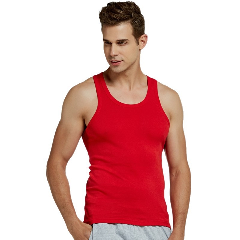 Mužská vesta z 100% bavlny, Kangji Bird, kruhový výstrih, všetky ročné obdobia, stredná hmotnosť 141–160 g/m²