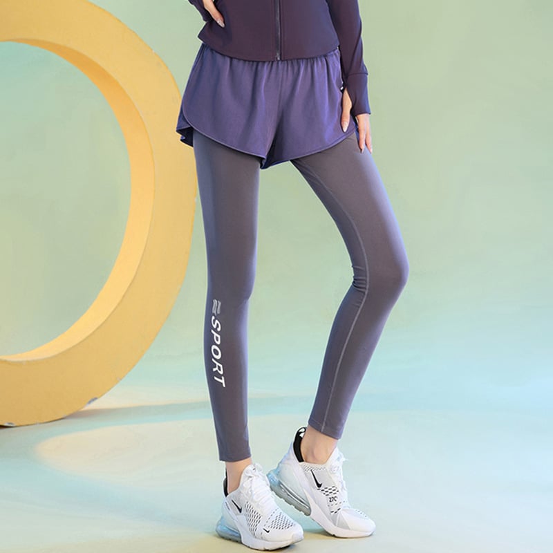 Женски есенен йога комплект - дълъг ръкав, бързосъхнещо облекло за фитнес с дълги панталони, материи: найлон/спандекс/полиестер, есен 2025