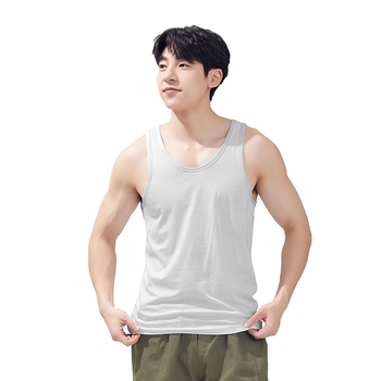 Pánske tielko zo 100% bavlny, V-krk, tenká látka, model XI58811, letné obdobie