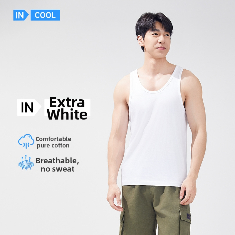 Pánske tielko zo 100% bavlny, V-krk, tenká látka, model XI58811, letné obdobie