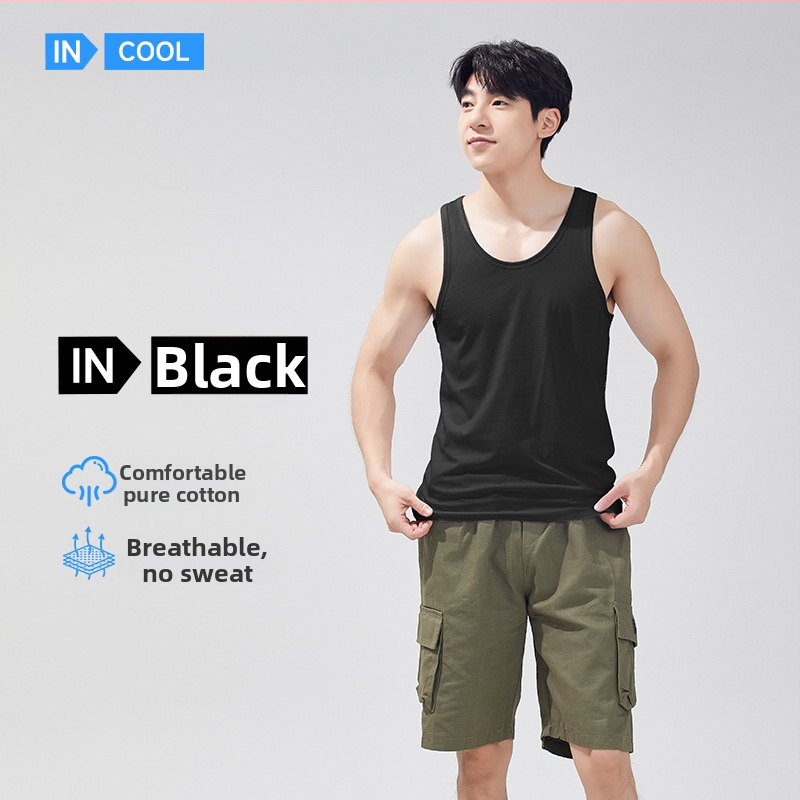 Pánske tielko zo 100% bavlny, V-krk, tenká látka, model XI58811, letné obdobie