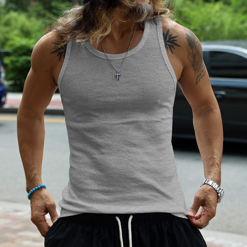 T-shirt prsluk slim fit, mješavina poliestera, ljeto, za tinejdžere