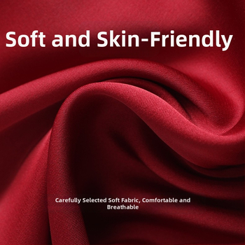 Sada pyžám pre páry z Ice Silk, tradičný čínsky štýl, V-krk, dlhé rukávy, dlhé nohavice