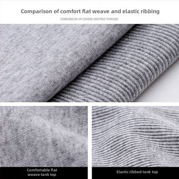 Pánska vesta v tvare I pre fitness, bavlna, savujúca pot, hrubý úplet 2x2, kruhový výstrih