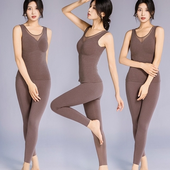 Termálna vesta z polyesterového vlákna, teplá, zamatová podšívka, hrubá tkanina, okrúhly výstrih