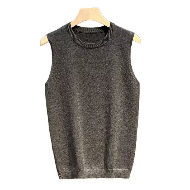 Vesta tricotată fără mâneci pentru bărbați, stil japonez, design retro, toamnă-iarnă, poliester 90%