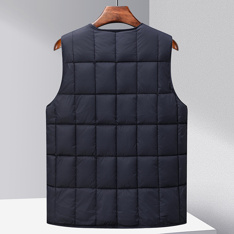 Muška vesta od poliestera s fleec podstavom, prilagođeni kroj, zimsko casual vanjsko, bočni džepovi