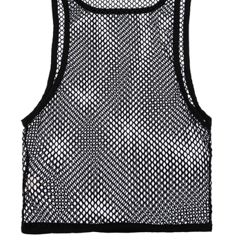 Nylonový bezrukávový vest s mrežovaným vzorom, športový štýl, 90-95% nylonový obsah, VB2245VS