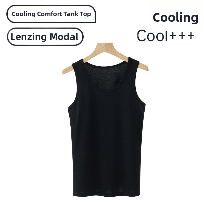 80-Count Modal pánske tielko bez rukávov pre šport a fitness, priedušný základný vrstva, s kruhovým výstrihom