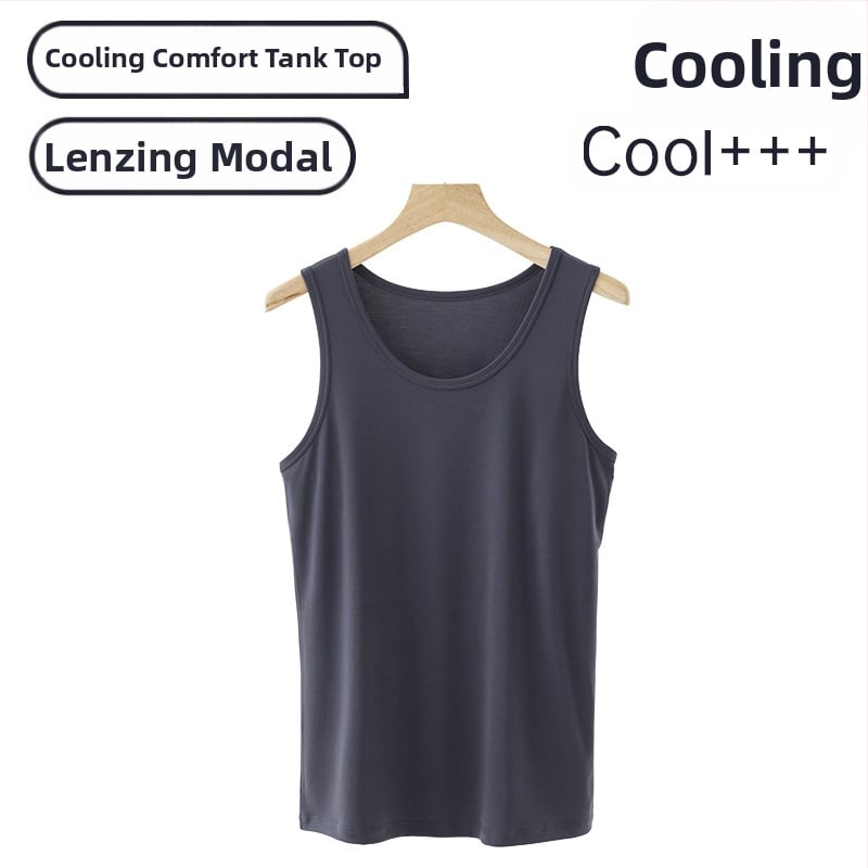 80-Count Modal pánske tielko bez rukávov pre šport a fitness, priedušný základný vrstva, s kruhovým výstrihom