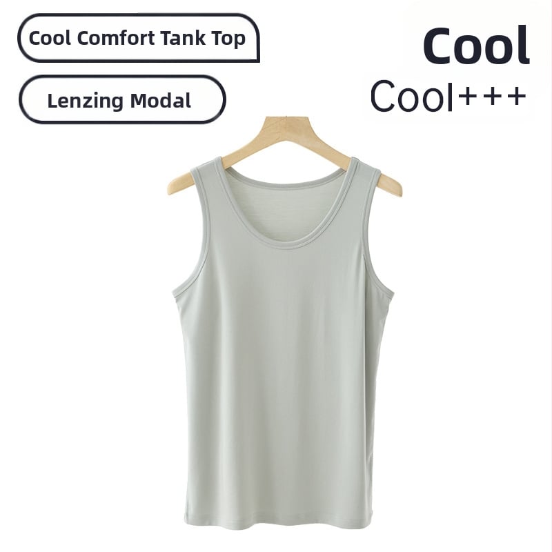 80-Count Modal pánske tielko bez rukávov pre šport a fitness, priedušný základný vrstva, s kruhovým výstrihom