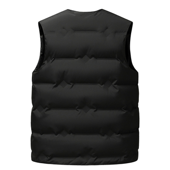 Pánska vesta s kačacím perím, bez rukávov, zimná kolekcia 2025, materiál: nylon, výplň: kačacie perie, obsah peria 86–90%, hrúbka: zosilnená