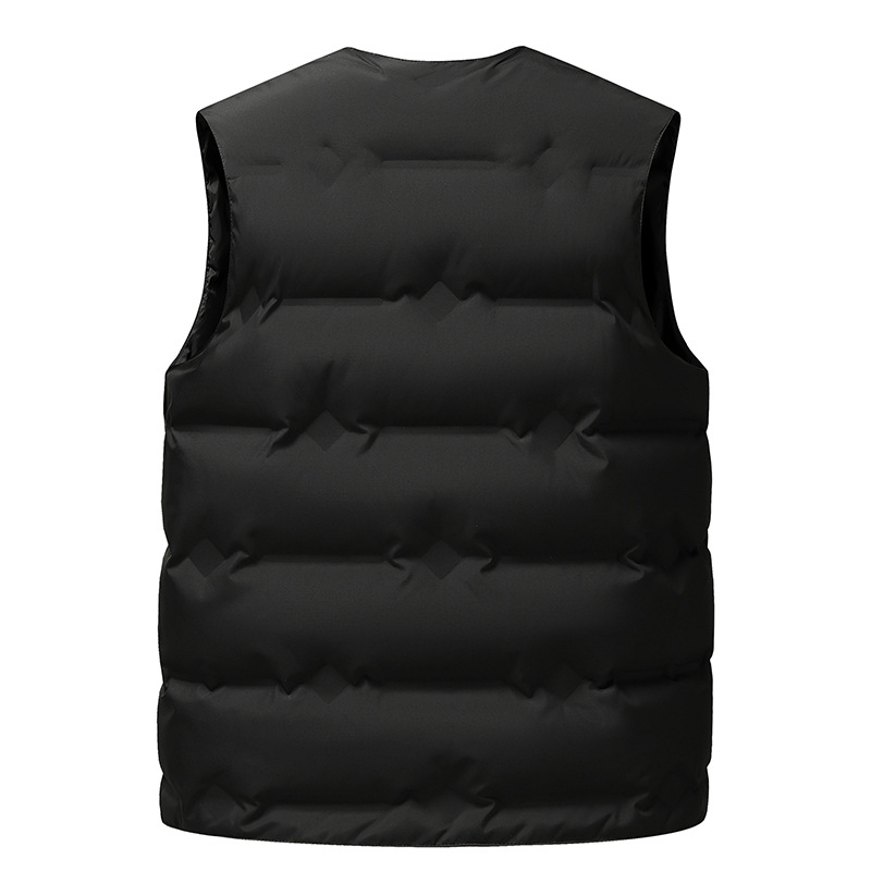Pánska vesta s kačacím perím, bez rukávov, zimná kolekcia 2025, materiál: nylon, výplň: kačacie perie, obsah peria 86–90%, hrúbka: zosilnená