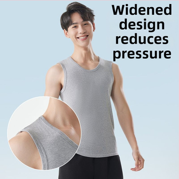 Pánska bavlnená vesta s širokými ramenami, bez rukávov, V-krk, voľnočasový štýl, 95–100% bavlna, gramáž tkaniny 181–200 g/m²