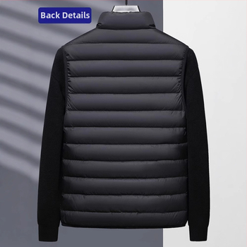 Unisex ľahká vesta s perím, so zipsom, stojací golier, na zimu; vonkajší materiál: nylon, podšívka: polyester, výplň: biele kačacie perie