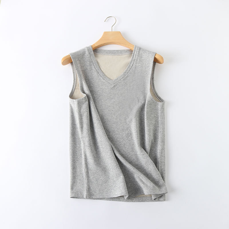 Θερμικό γιλέκο από Mulberry μετάξι, βουρτσισμένο μινιμαλιστικό στυλ, επένδυση φλίς, εφαρμοστό μοντέλο