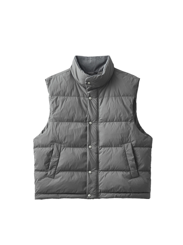 Férfi téli mellény libatollal | Tolltartalom 86–90%, 80 g töltet, Külső anyag Nylon/Polyamide, Álló gallér, Cipzár