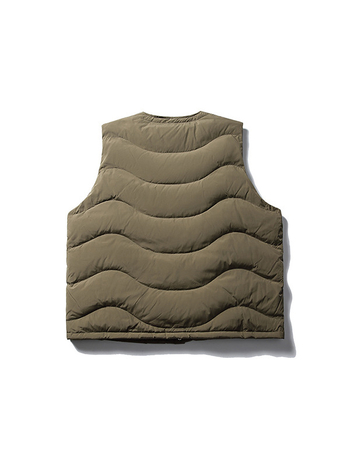 Nylonová vesta s výplňou z bieleho kačacieho pádu, podiel peria 86–90%, japonský retro štýl