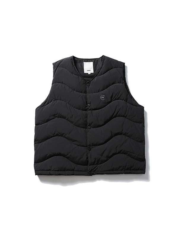 Nylonová vesta s výplňou z bieleho kačacieho pádu, podiel peria 86–90%, japonský retro štýl