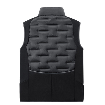 Mužská športová vesta z peria so stojacim golom – 86–90% perja, výplň <100 g, výplň: biele kačacie perie, hlavný materiál: nylon