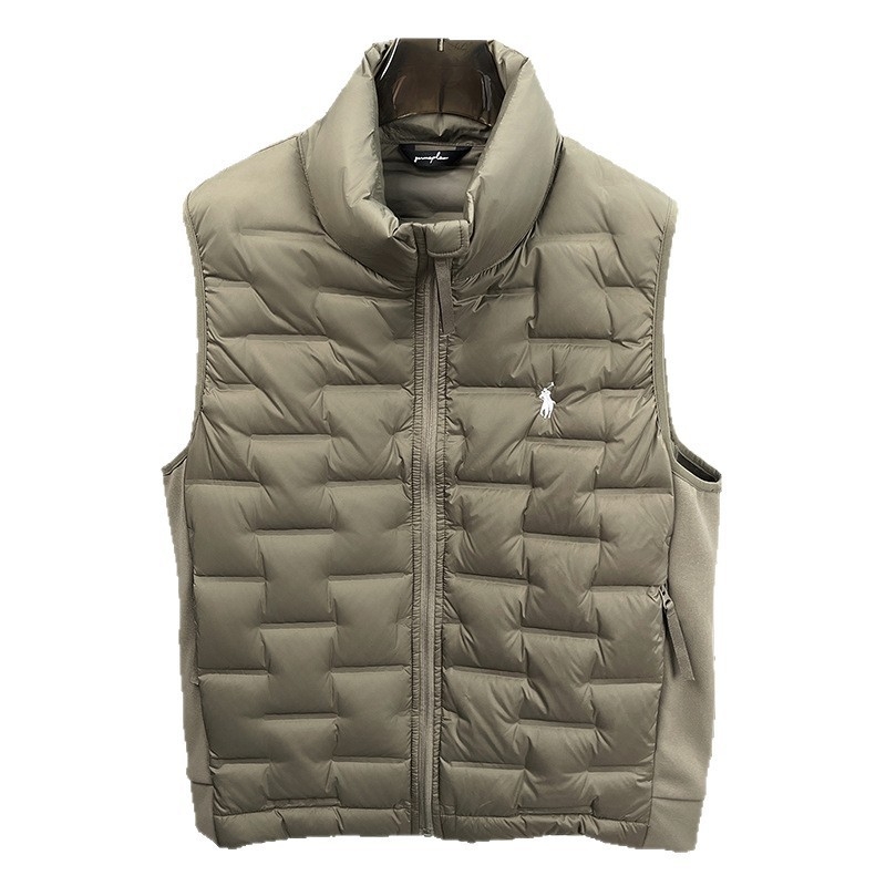 Vesta s perovou výplňou, stojací golier, predný zips, kapsy na zips, zimné nosenie