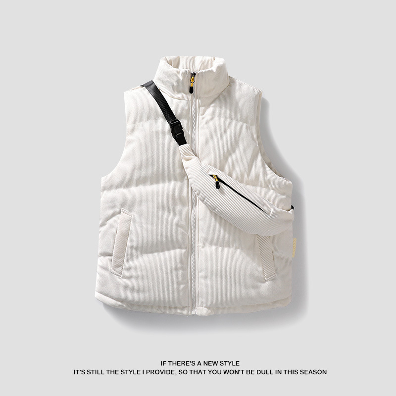 Pánske vesty z kordury so výplňou z imitácie hodvábu a bavlny, voľný strih, japonský štýl