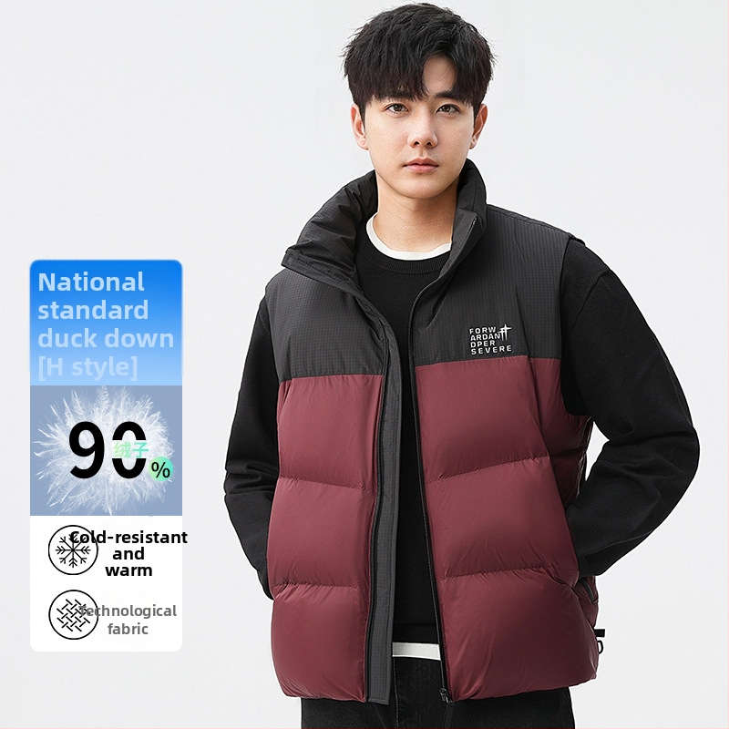 Unisex prešívaná vesta s kapucňou, obsah peria 86–90%, výplň 74–95 g, výplň: kačací per, zips