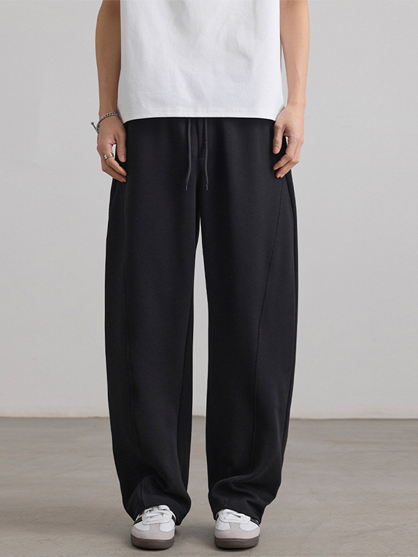 xxbro Pantaloni sport casual - croială dreaptă, talie medie, șnur de strângere, material din amestec de bumbac (65% bumbac)