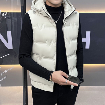 Kapucňová vesta s kačacím perím - 100% kačacie perie, ultraľahká, teplá, predný zips, polypropylénový vonkajší materiál