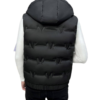 Kapucňová vesta s kačacím perím - 100% kačacie perie, ultraľahká, teplá, predný zips, polypropylénový vonkajší materiál