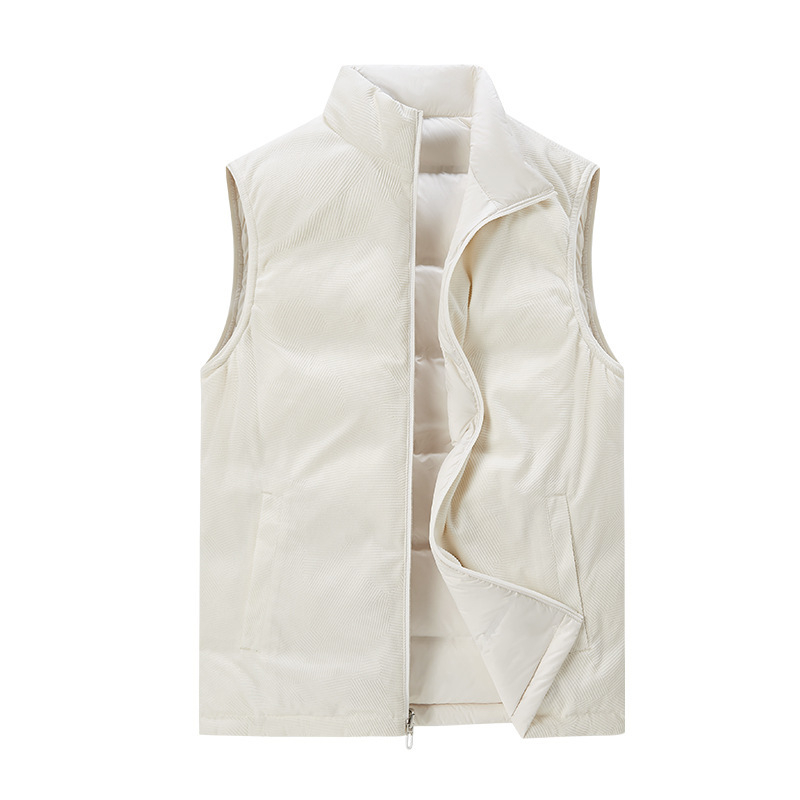 Pánska dvojstranná vesta s výplňou 90% páperia, zipsom, polyesterom, voľný strih