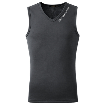 Pánska tielko vesta s fleecovou podšívkou, bavlna 40% – úzky strih, zima, bežné nosenie